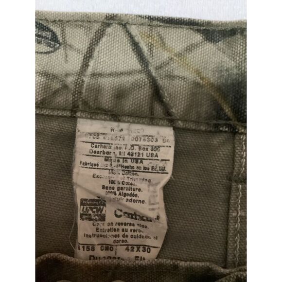 Vintage Camo Carhartt - Realtree Dungaree Fit B158 CMO, Mens made in USA  w/fade - Picture 9 of 11